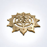 The Brass Swastik with Lotus Flower Plate